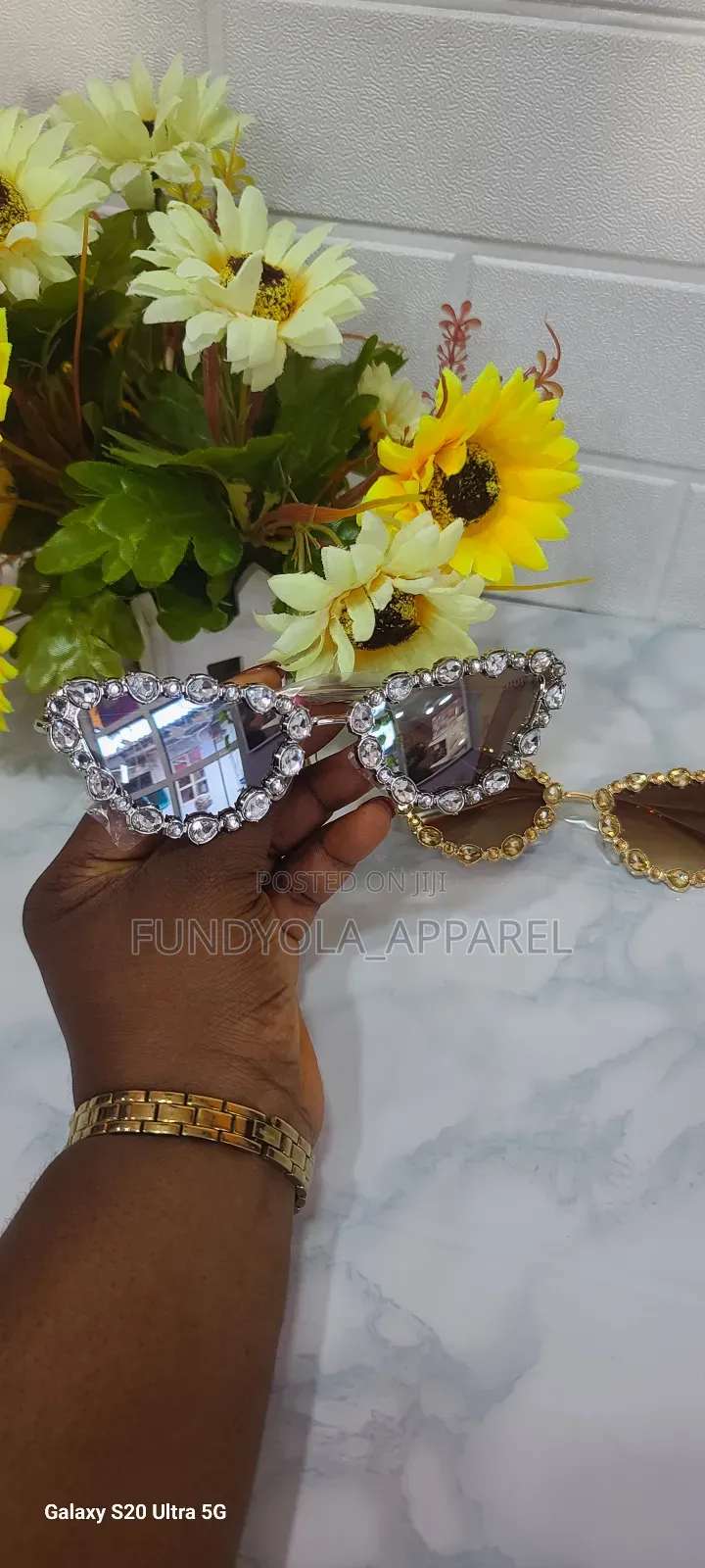 High Fashion Full Abd Half Stone Sunglasses