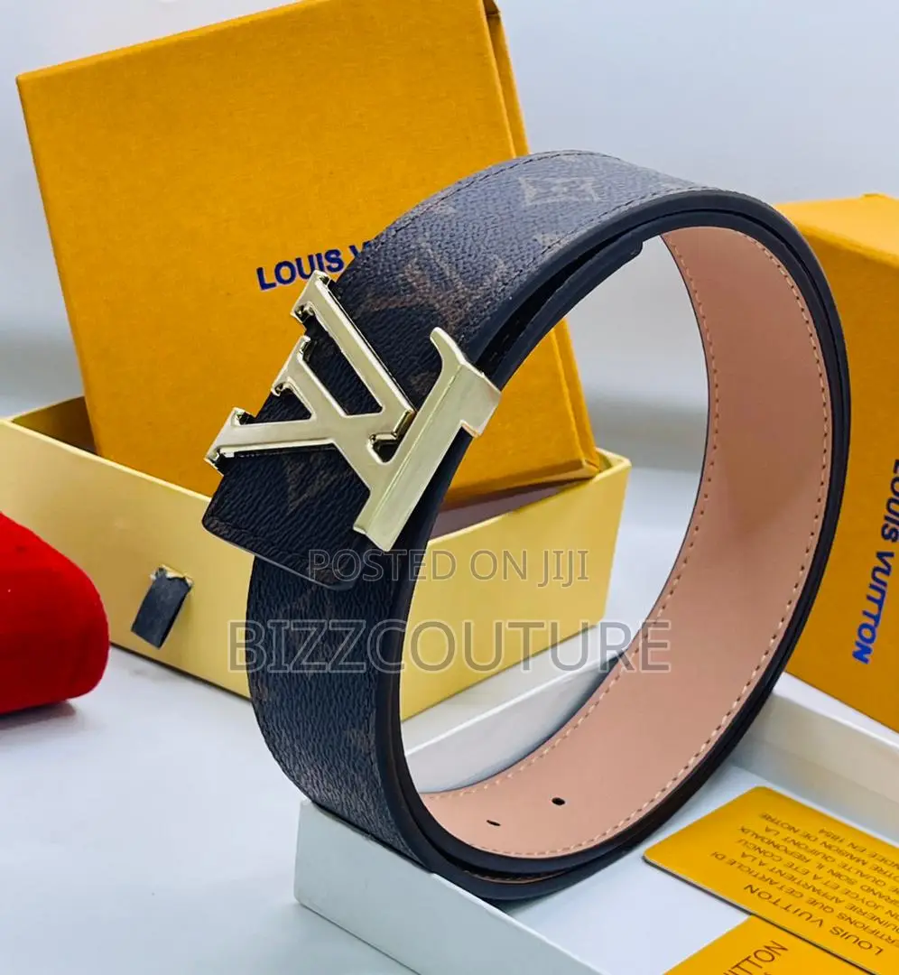 Original Louis Vuitton Black, Brown Leather Belt