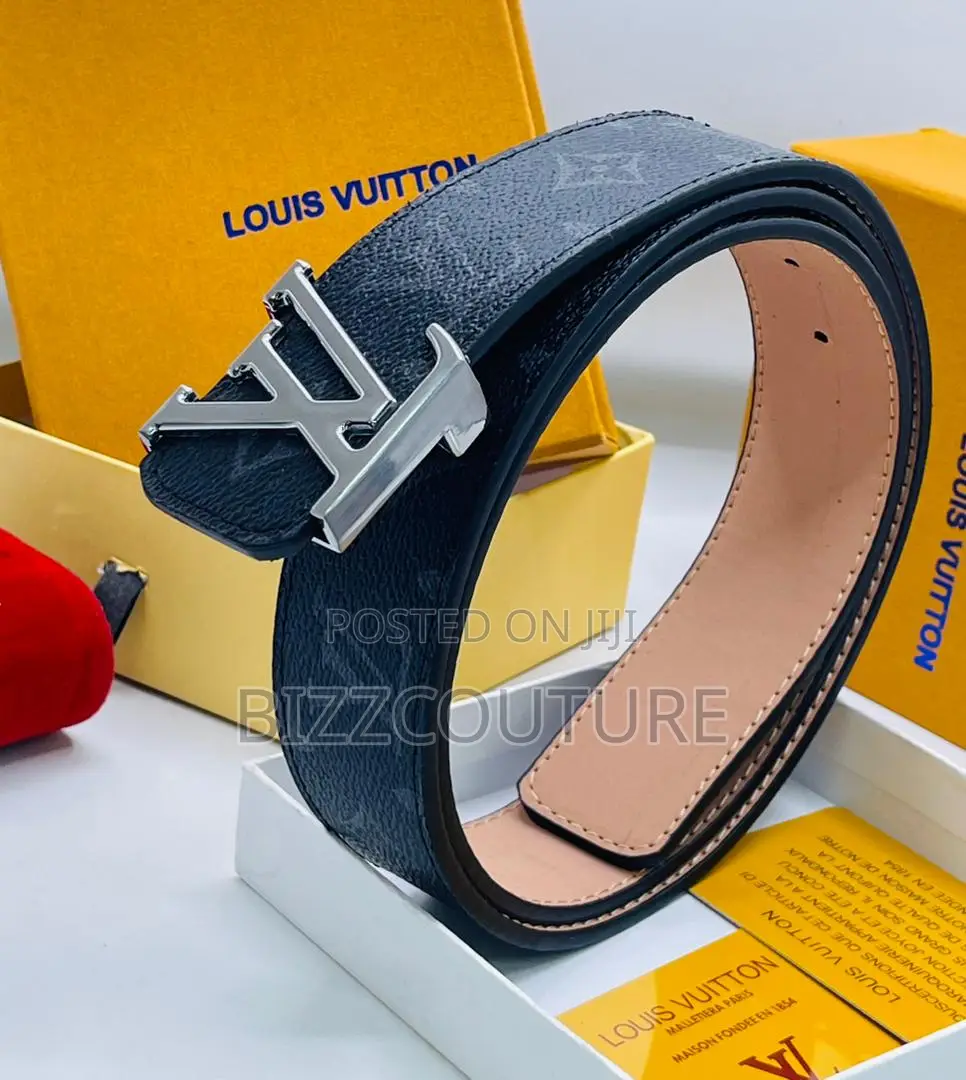 Original Louis Vuitton Black, Brown Leather Belt