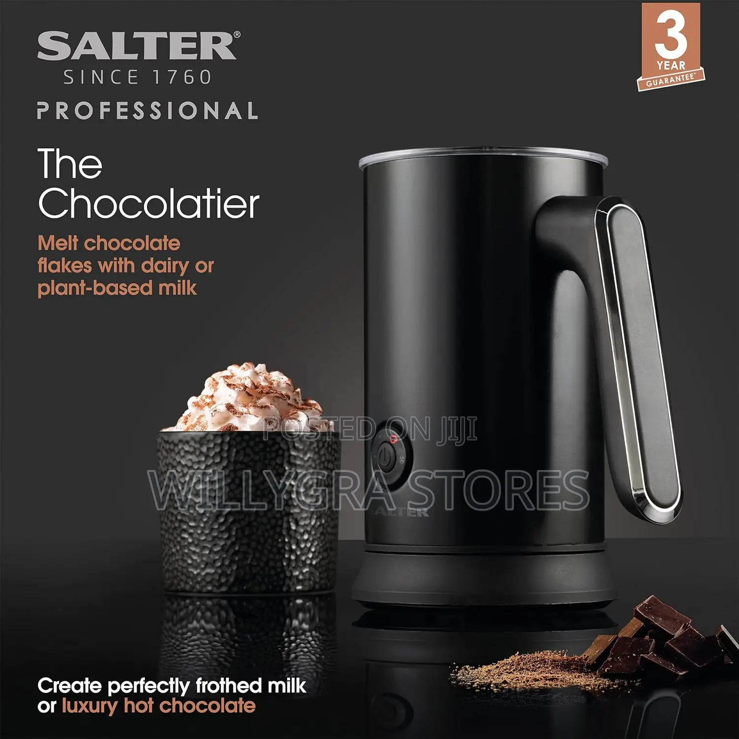 Salter Hot Chocolate Maker 4 -in-1 Automatic Milk Frother