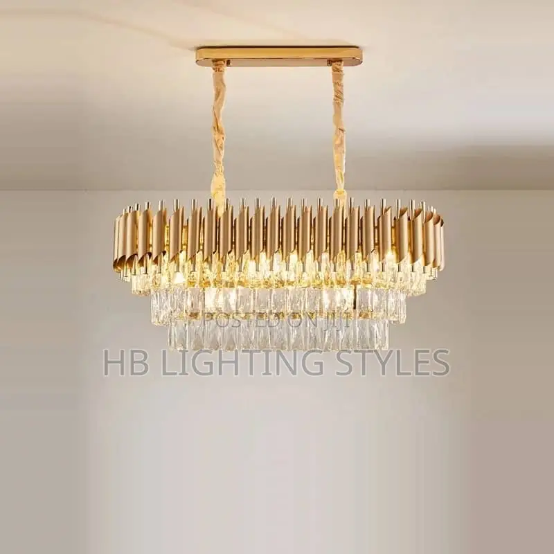 Modern Luxury Gold Crystal Ceiling Chandelier