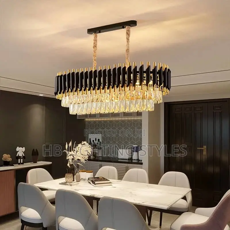 Modern Luxury Gold Crystal Ceiling Chandelier