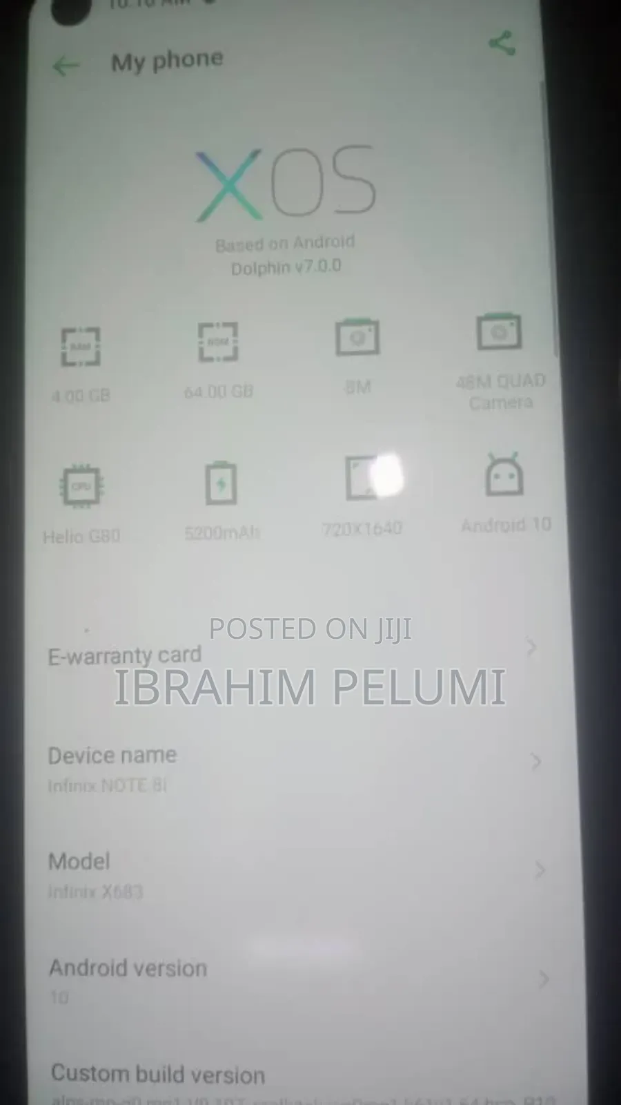 Infinix Note 8i 64 GB Blue