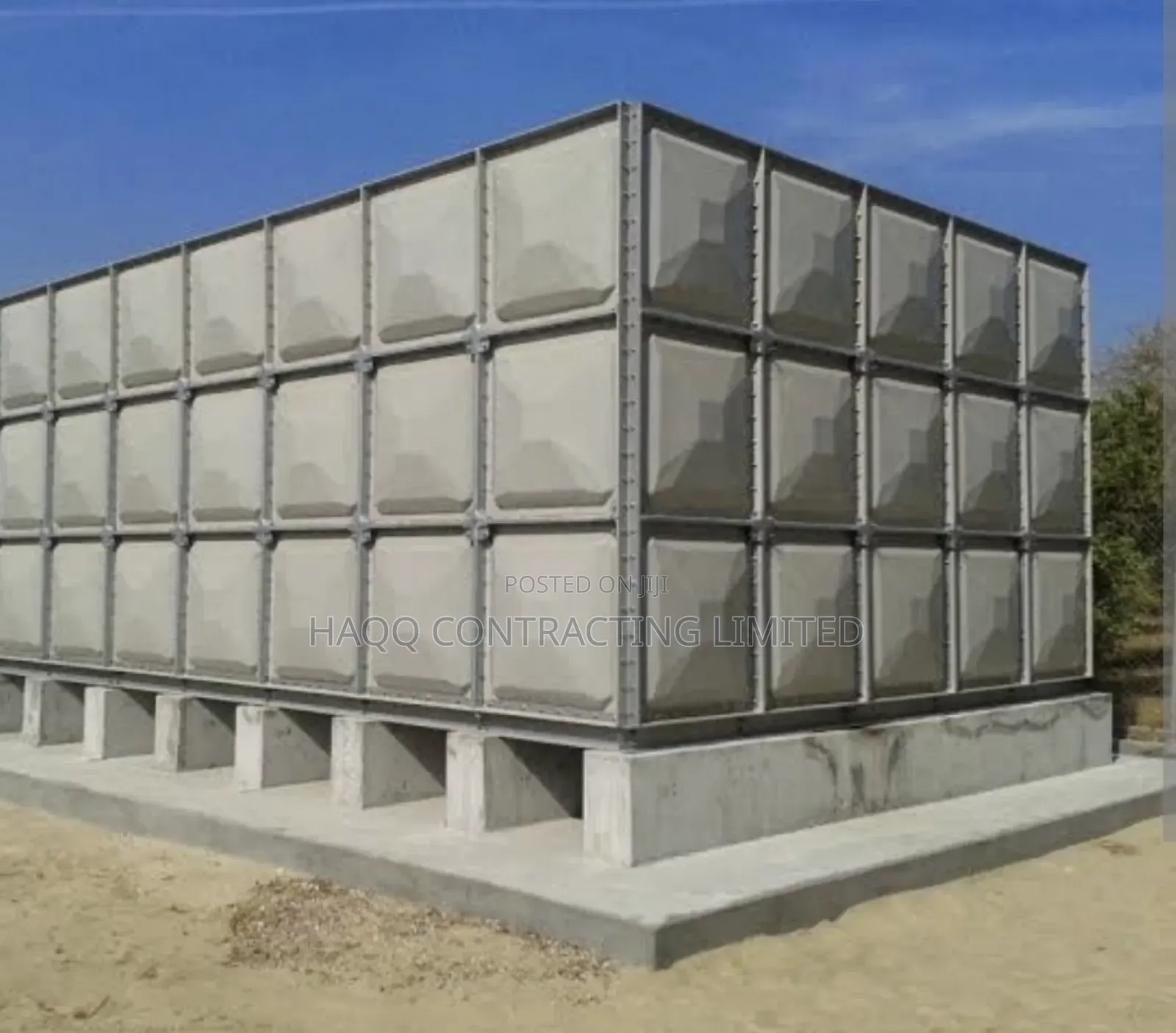 Fibreglass Water Storage Tank Construction in Lagos