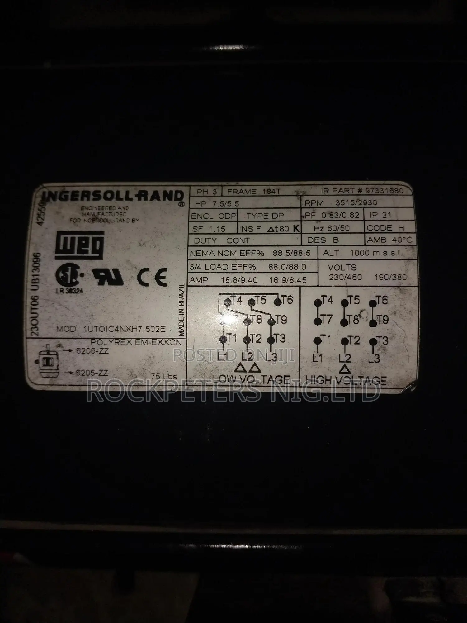 Ingersoll Rand Type 30 7.5hp 80gallon 2-stage Air Compressor