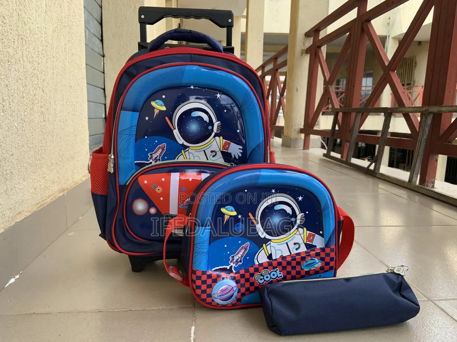 3n1 Kids Trolley School Bag