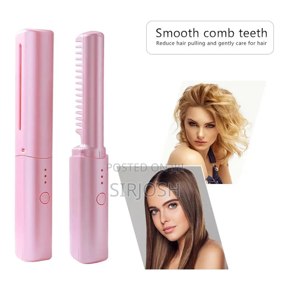 Rechargeable Hot Comb Hair Straightener