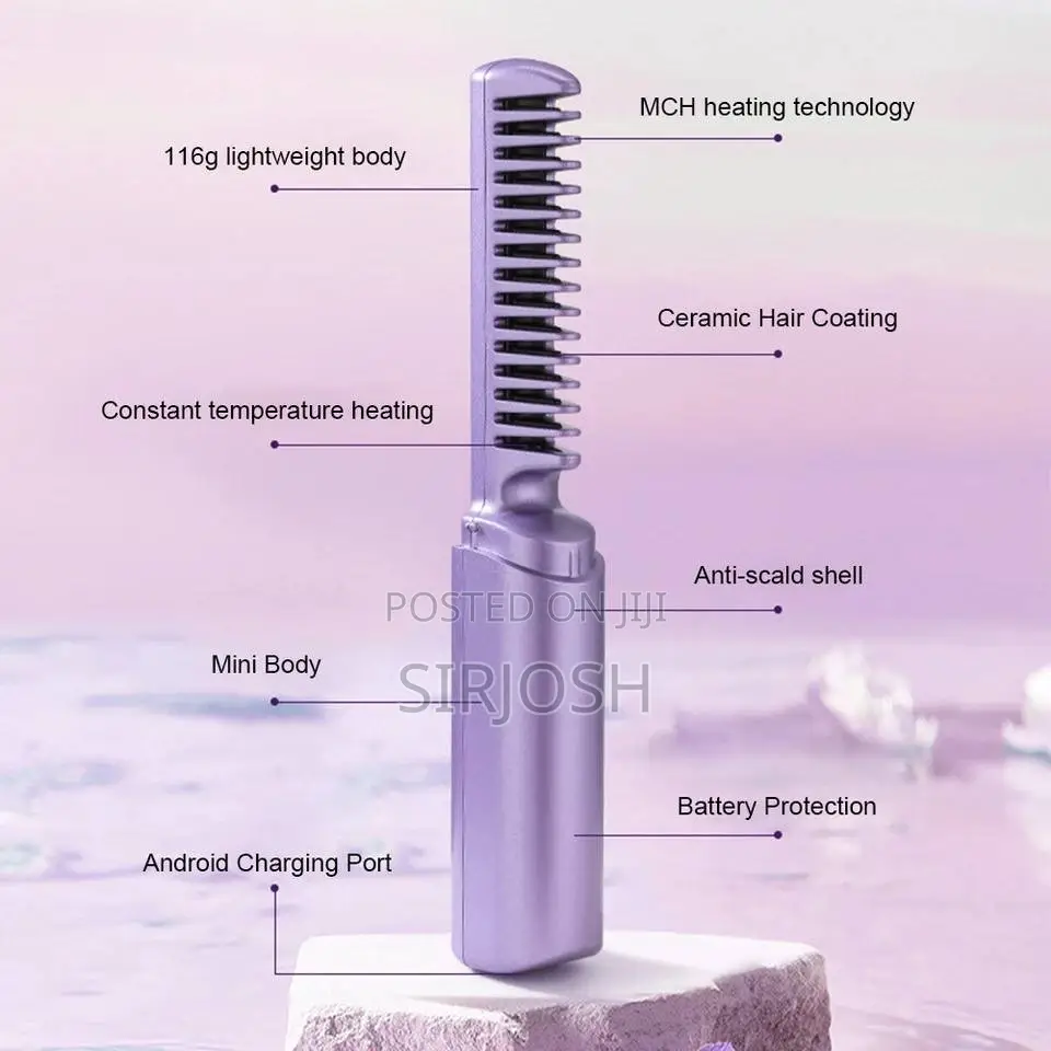 Rechargeable Hot Comb Hair Straightener