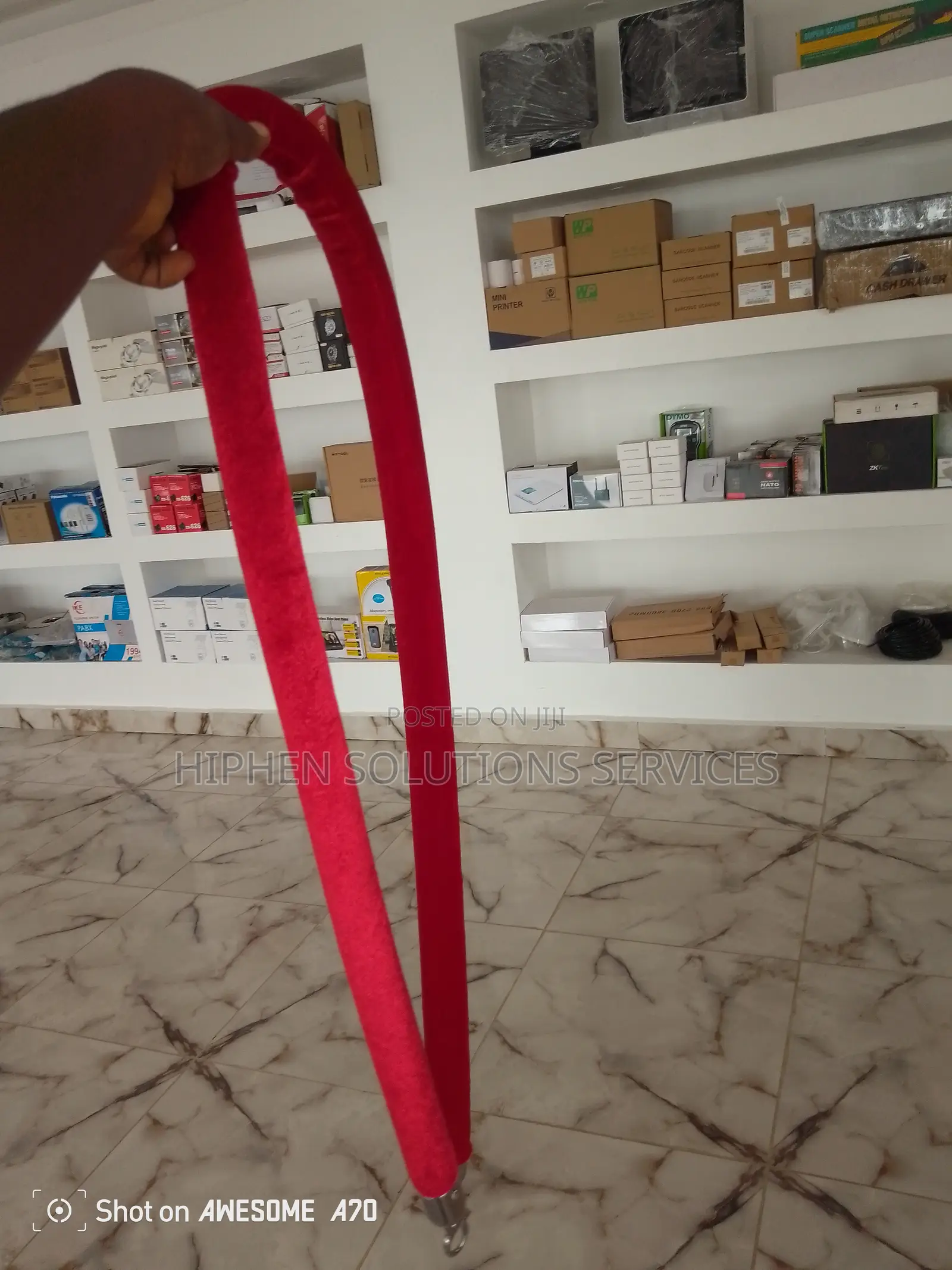 Red Queue Barriers Cord For Hospital Party Playground