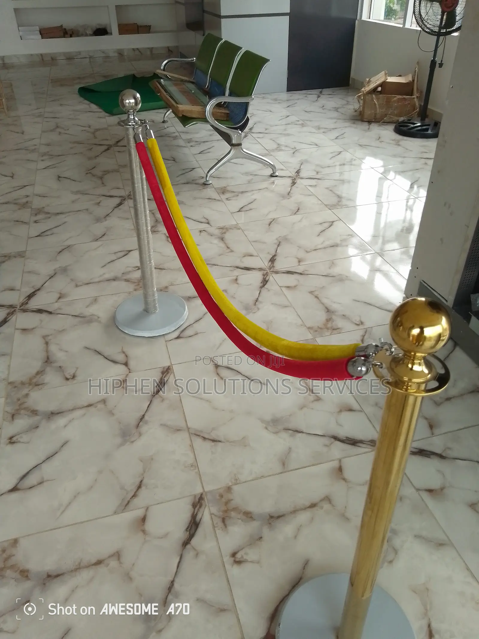 Stanchion Rope, Red Rope Safety Barrier For Movie Theaters