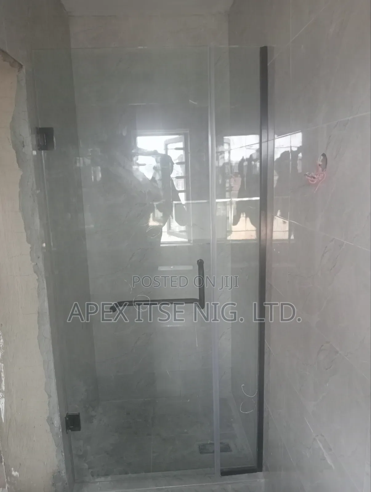 Glass Cubicle Black Fittings