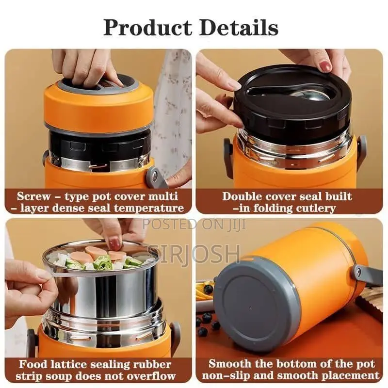 2l And 1600ml Vacuum Pot Food Flask