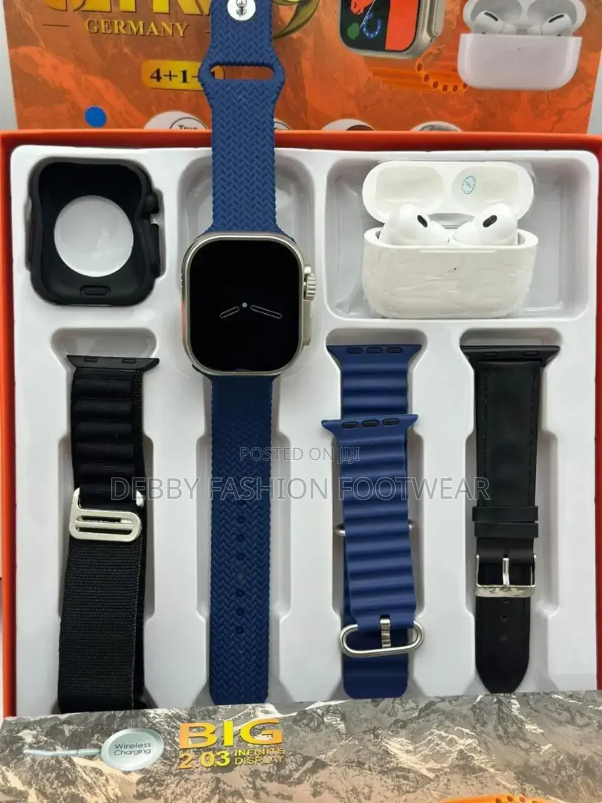 Ultra 2, Series 9 Smart Watch With 4 Straps and Airpod