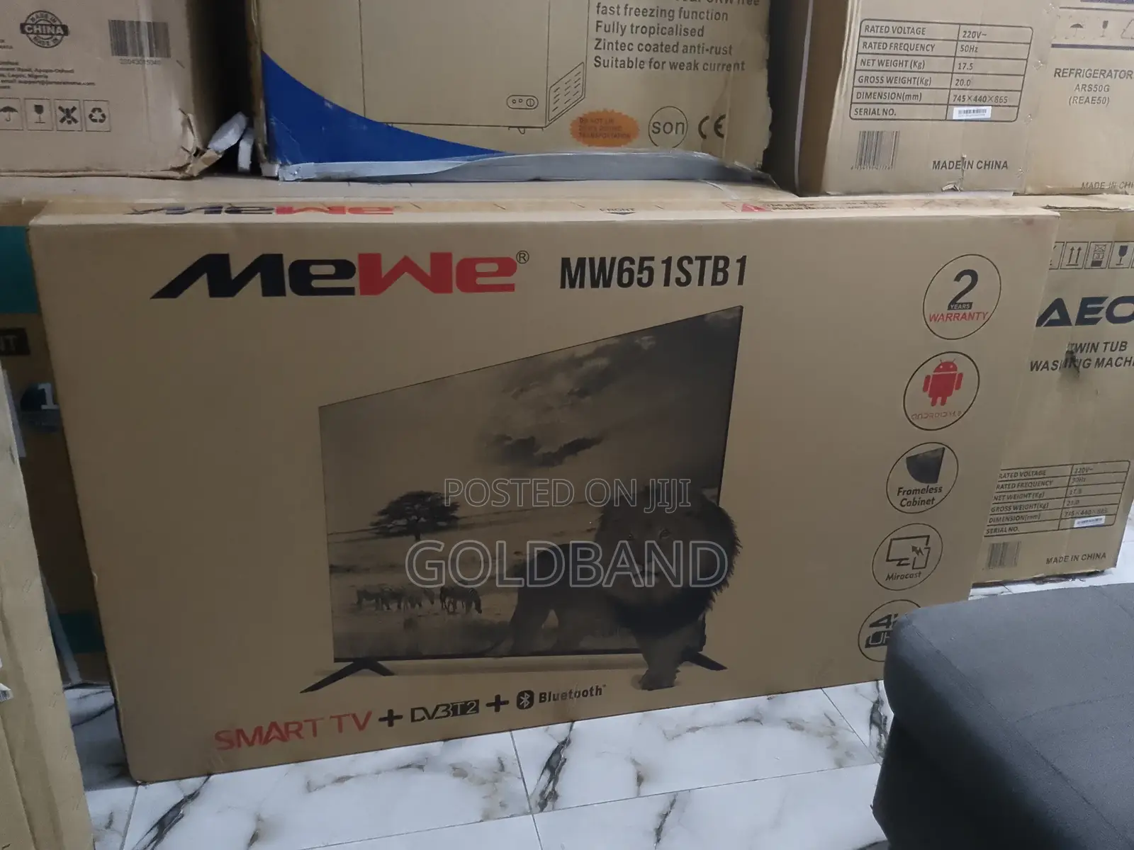 Top Mewe 65" Smart UHD Frameless Tv MW651STB1