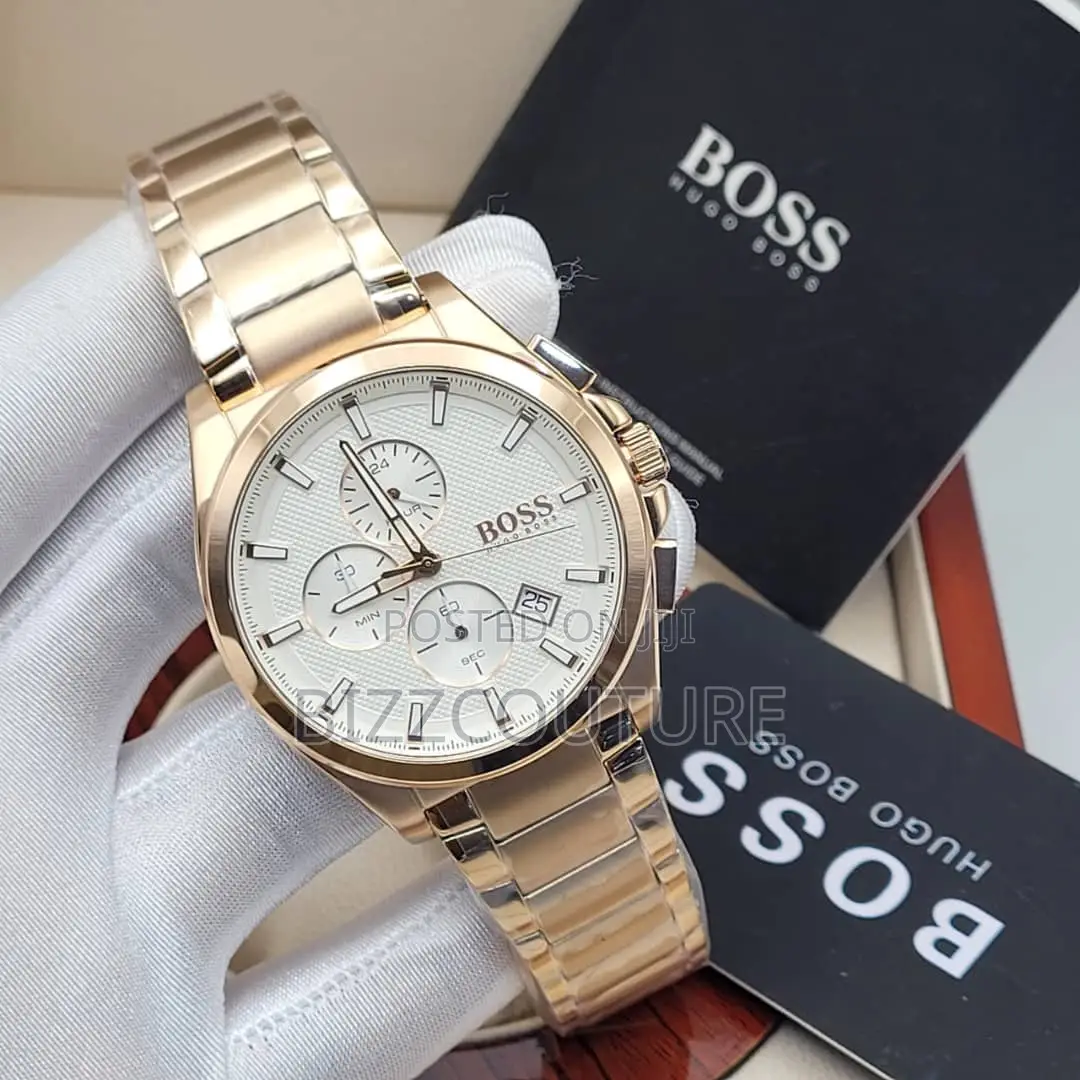 Original Boss Chronograph Gold Chain Watch Is Available