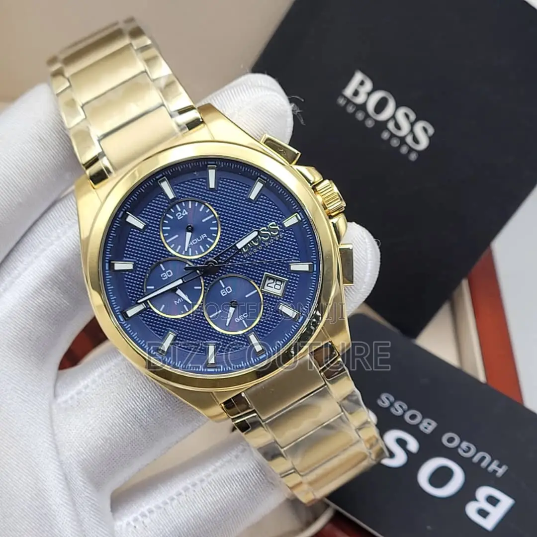 Original Boss Chronograph Gold Chain Watch Is Available