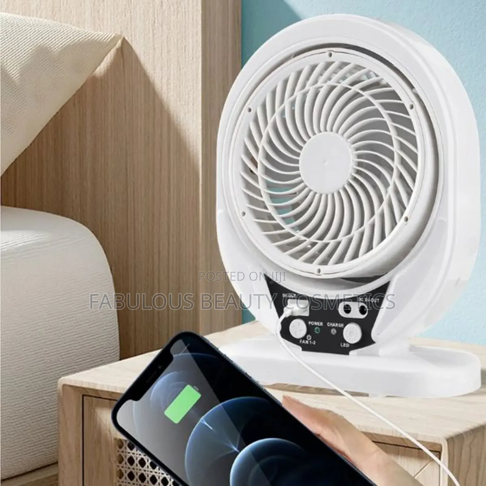 4 in 1 Rechargeable Fan With LED Light
Hi With Solar Panel