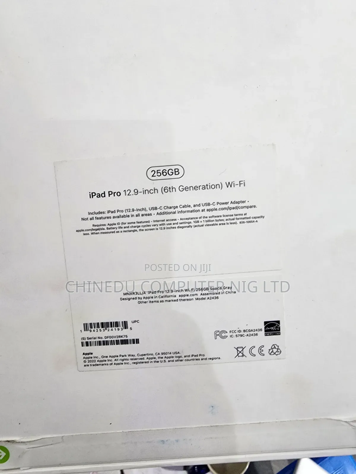 New Apple iPad Pro 12.9 (2022) 256 GB Gray