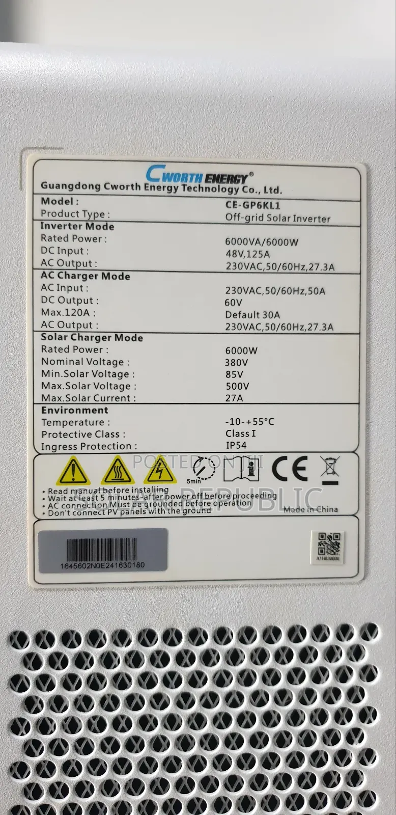 Cworth 6000W 48V Hybrid Inverter