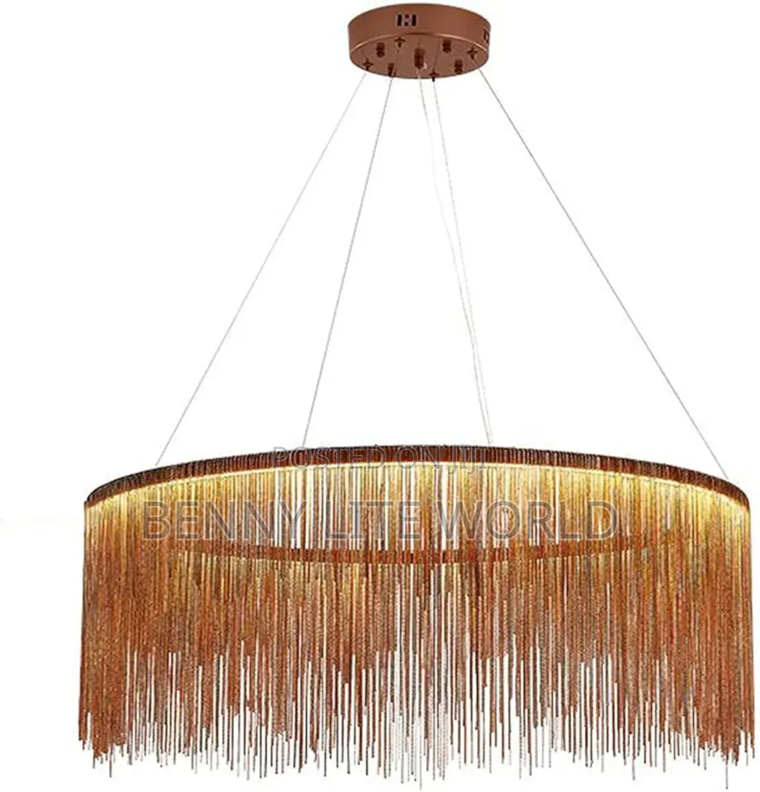 Chandelier, Fashion Creative Round Tassel Wrought Iron Led.