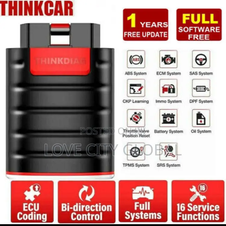 Thinkcar Obd2 Bluetooth Scanner Abs Srs, Sas, TPMS Scanner,