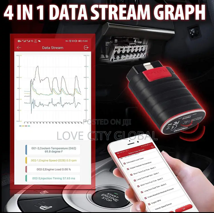 Thinkcar Obd2 Bluetooth Scanner Abs Srs, Sas, TPMS Scanner,