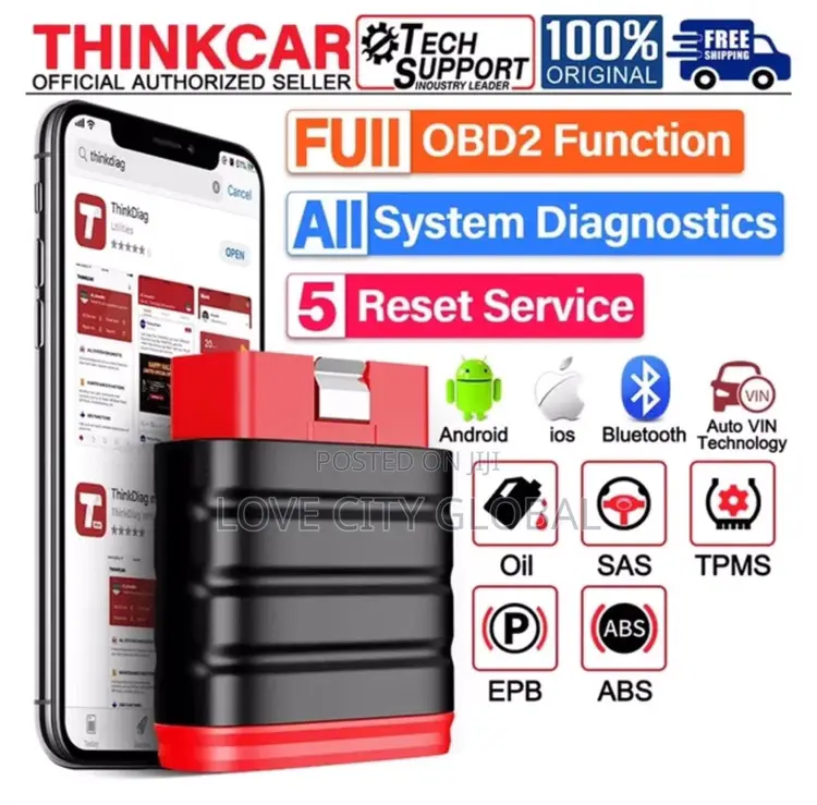 Thinkcar Obd2 Bluetooth Scanner Abs Srs, Sas, TPMS Scanner,