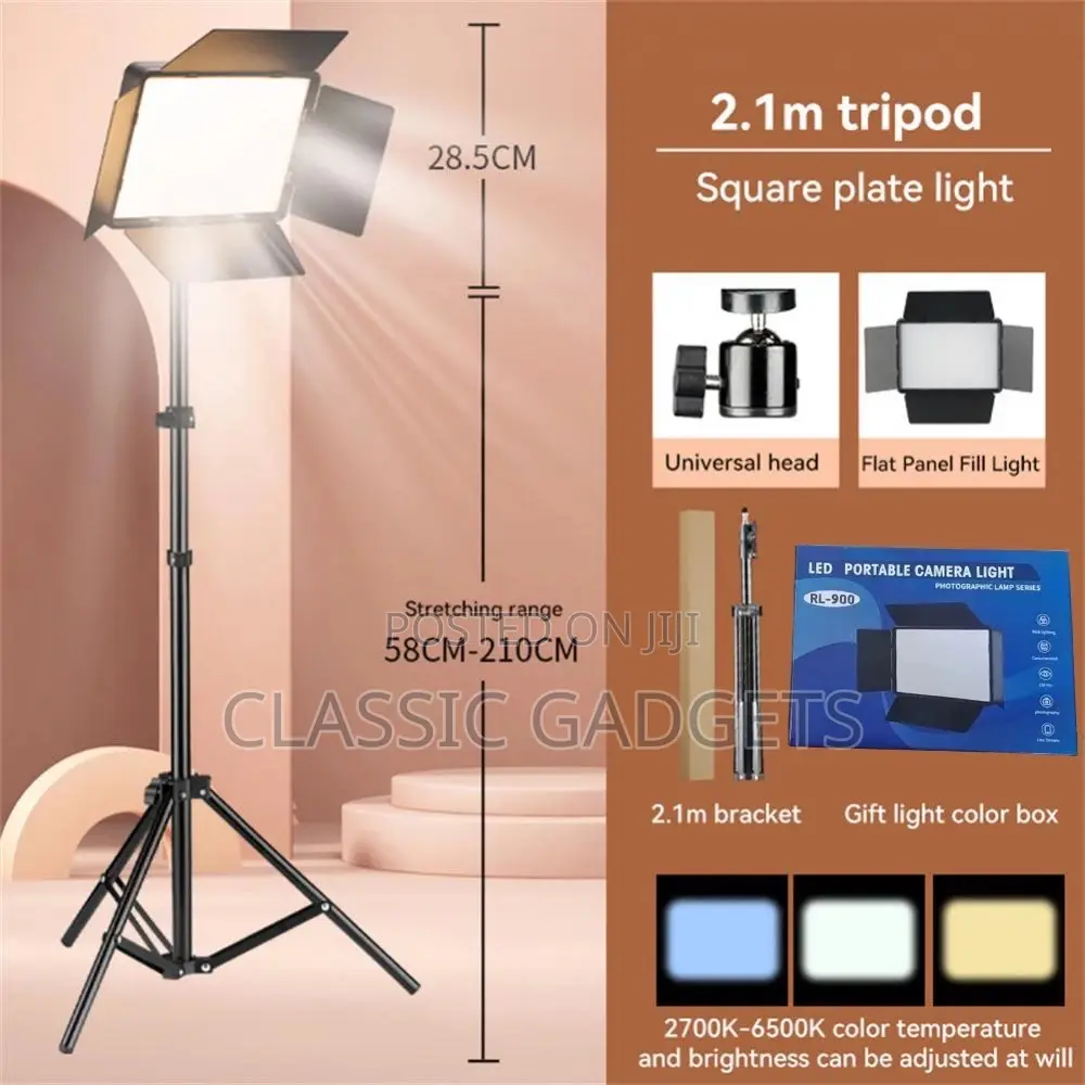RI-900 Led Portable Camera Light With Tripod