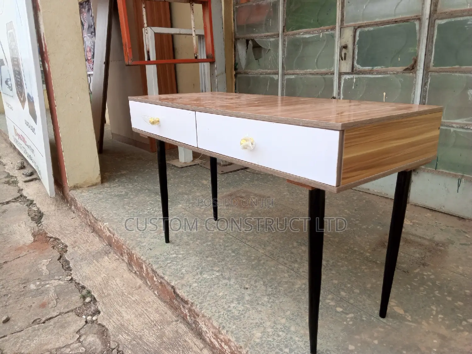 Wooden Pin Leg Home Office Table