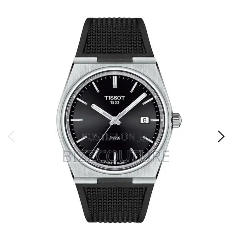 Original Tissot 1853 PRX Black Rubber Strap Watch in Store
