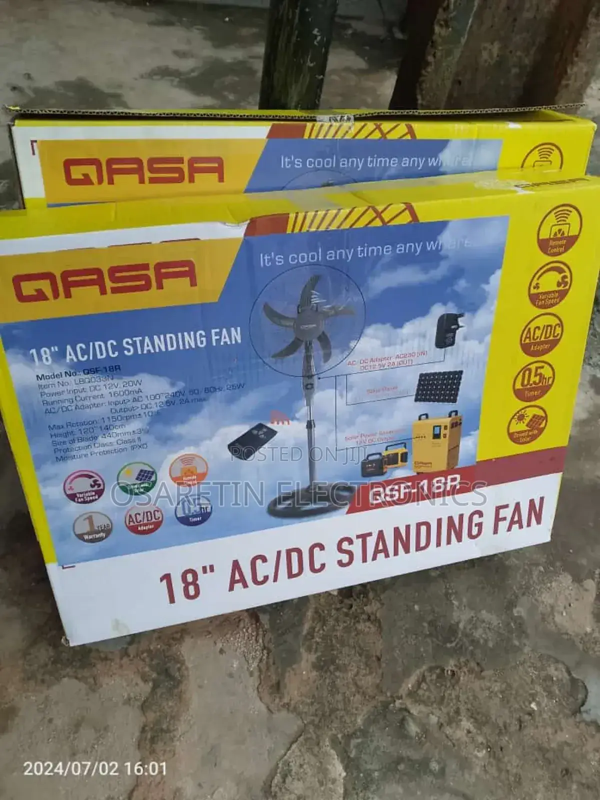 Qasa Ac/Dc Normal Standing Fan 18inches