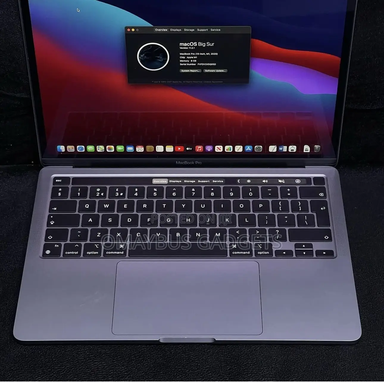 Laptop Apple MacBook Pro 2020 M1 16GB Intel Core I5 SSD 256GB