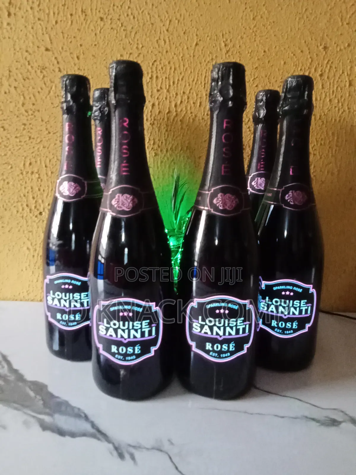 New Illuminating Bottle Label Louise Sannti Rose Champagne