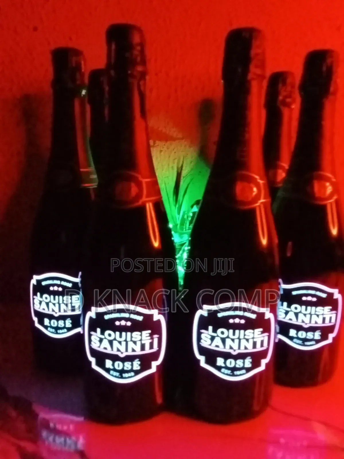 New Illuminating Bottle Label Louise Sannti Rose Champagne