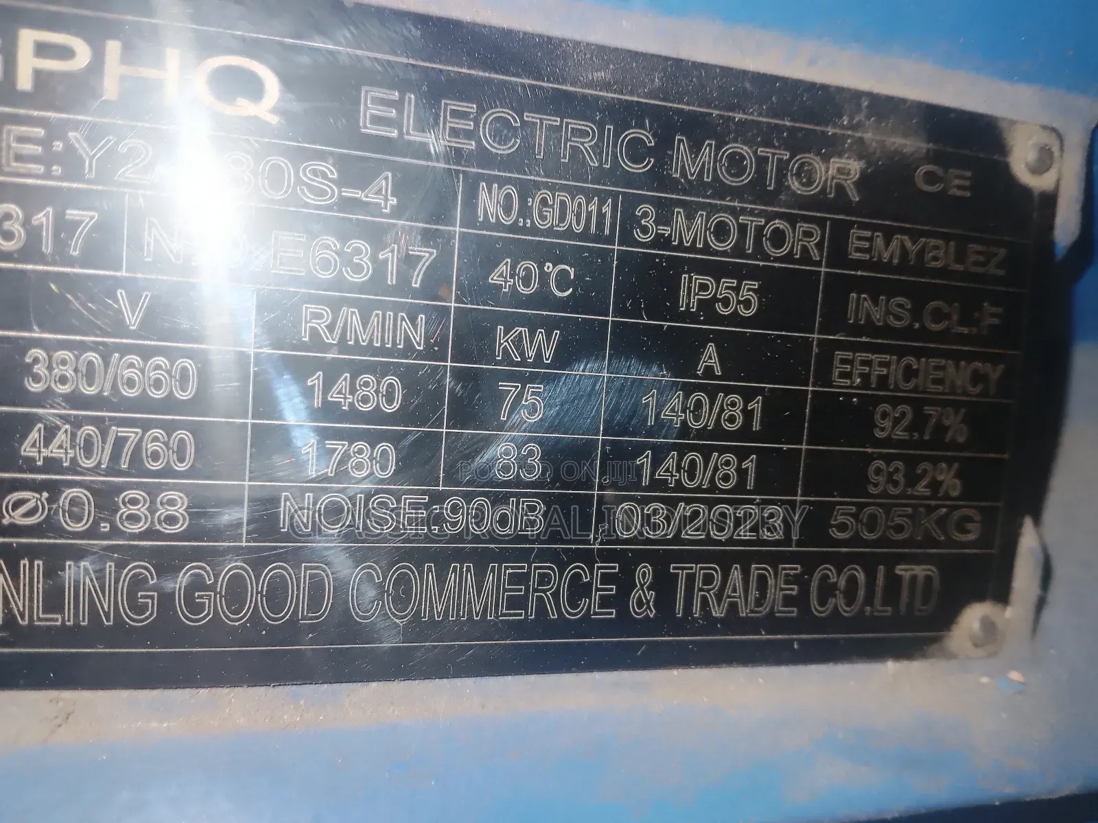 Original Brand New 75 Kw Electric 1480 RPM