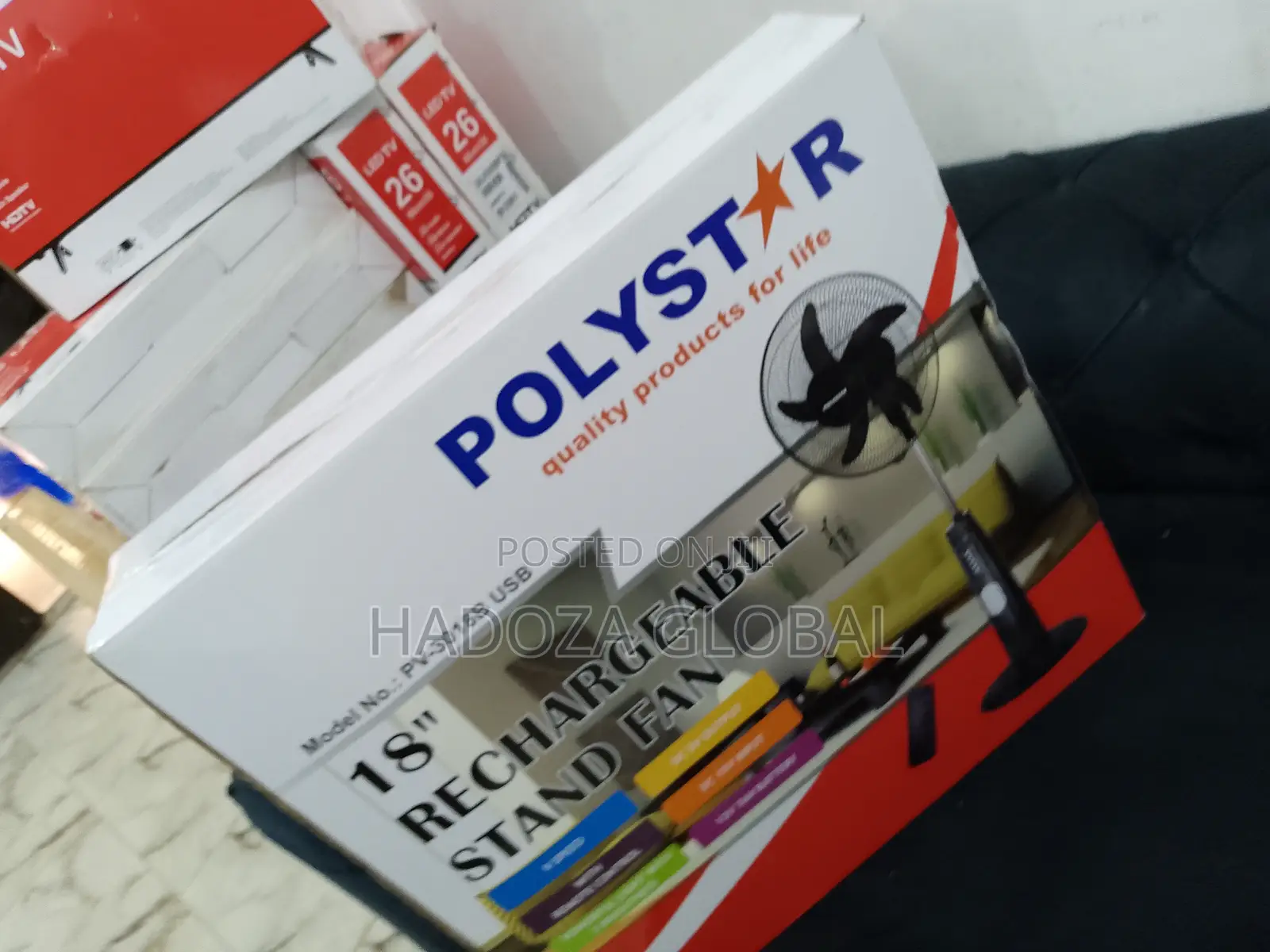Now Sellling 18"Rechargeable Standing Fan (Brand New)