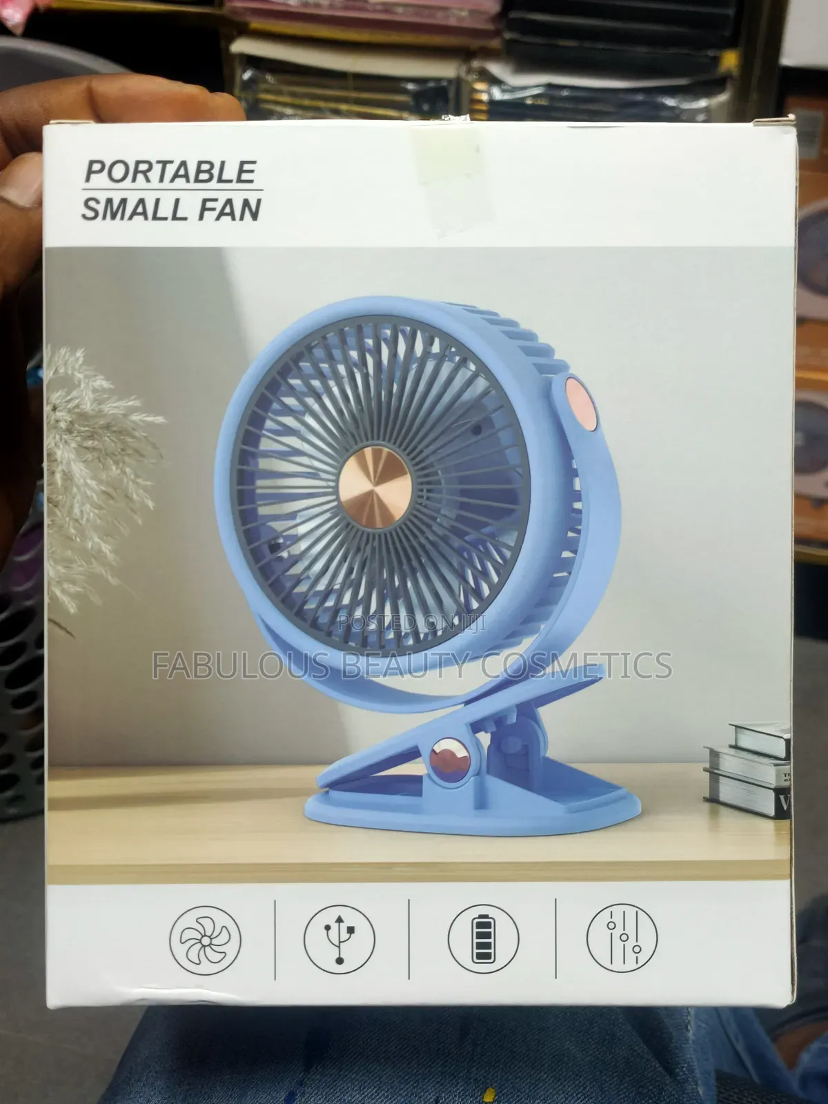 Rechargeable Portable Mini Fan With Clip and Desktop Fan.