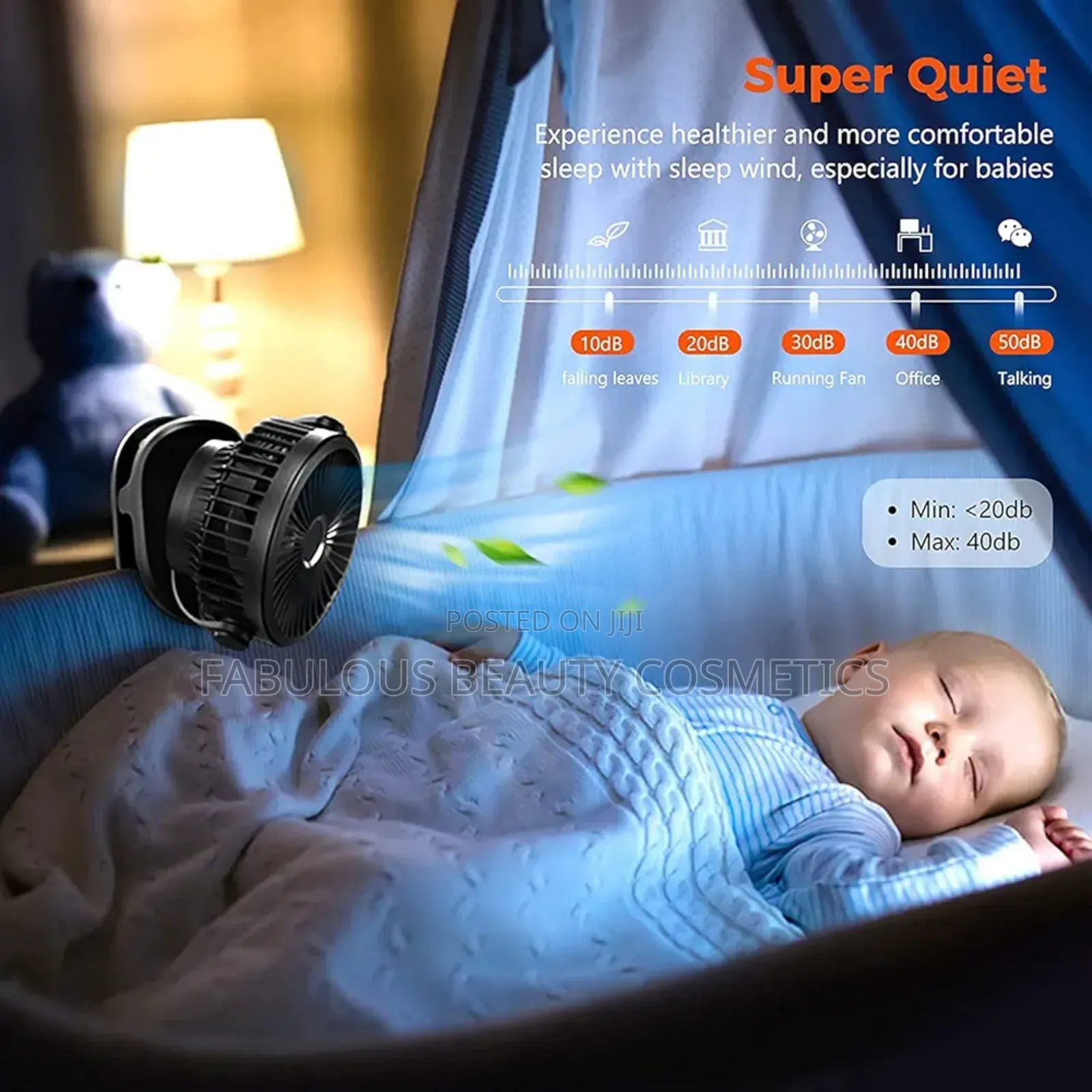 Rechargeable Portable Mini Fan With Clip and Desktop Fan.