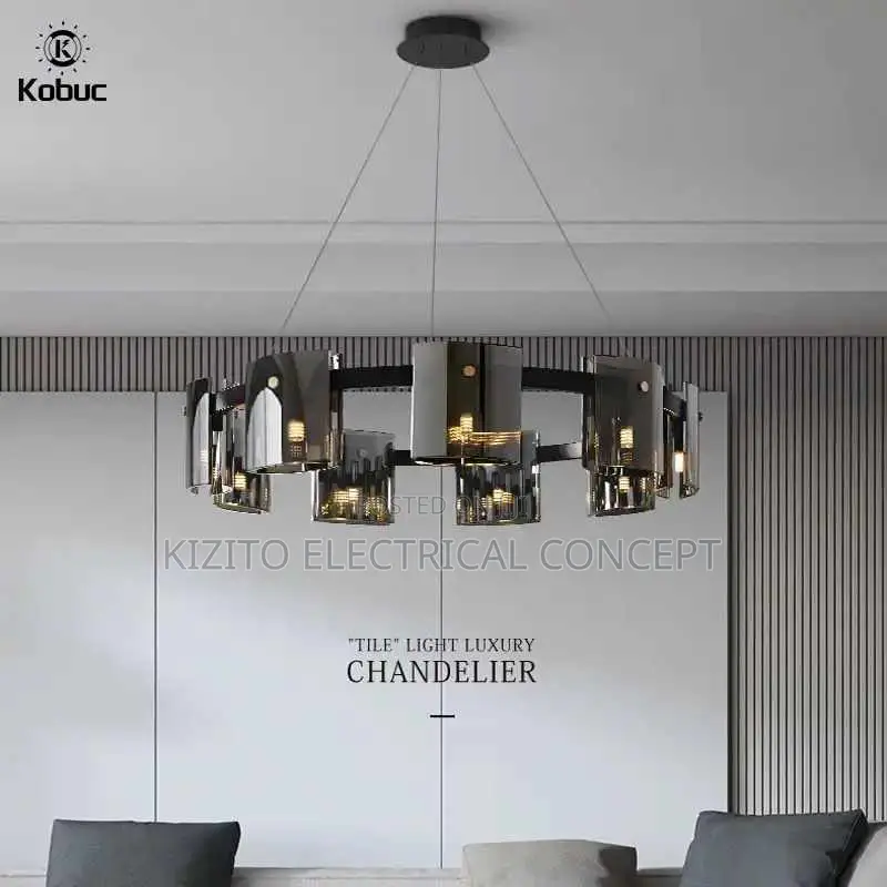 Luxury Tile Crystal Chandalier Pendant Light Living Room