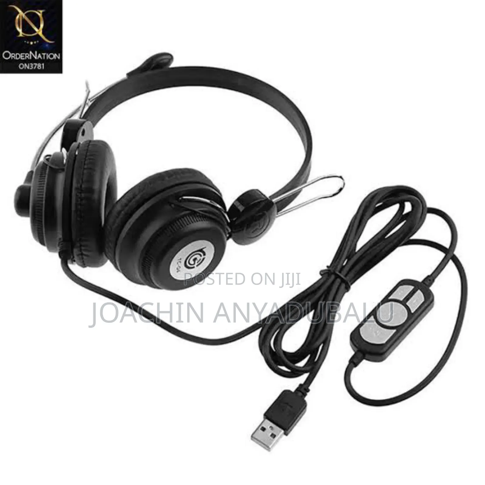 Supper Base Usb Headphones and Mic With Noise Cancellation