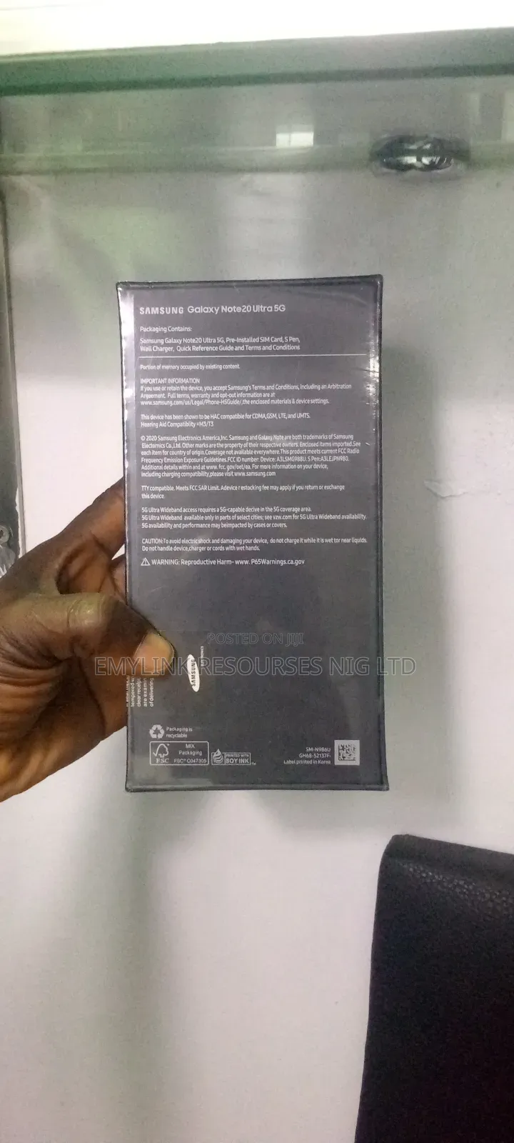 New Samsung Galaxy Note 20 Ultra 256 GB Black