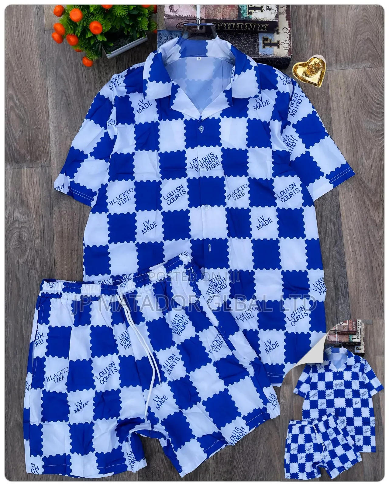 Executive! Men's Wear Vintage Up and Down Shirt and Short
