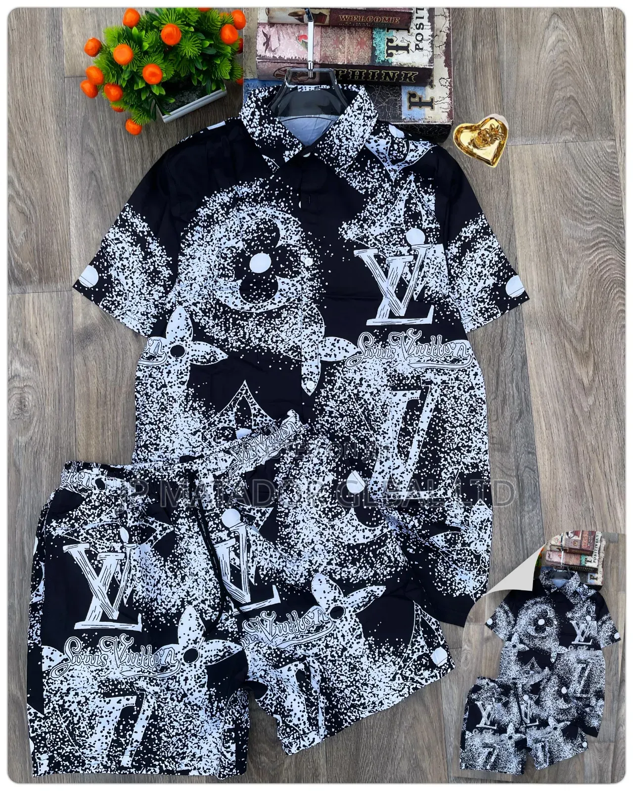 Executive! Men's Wear Vintage Up and Down Shirt and Short