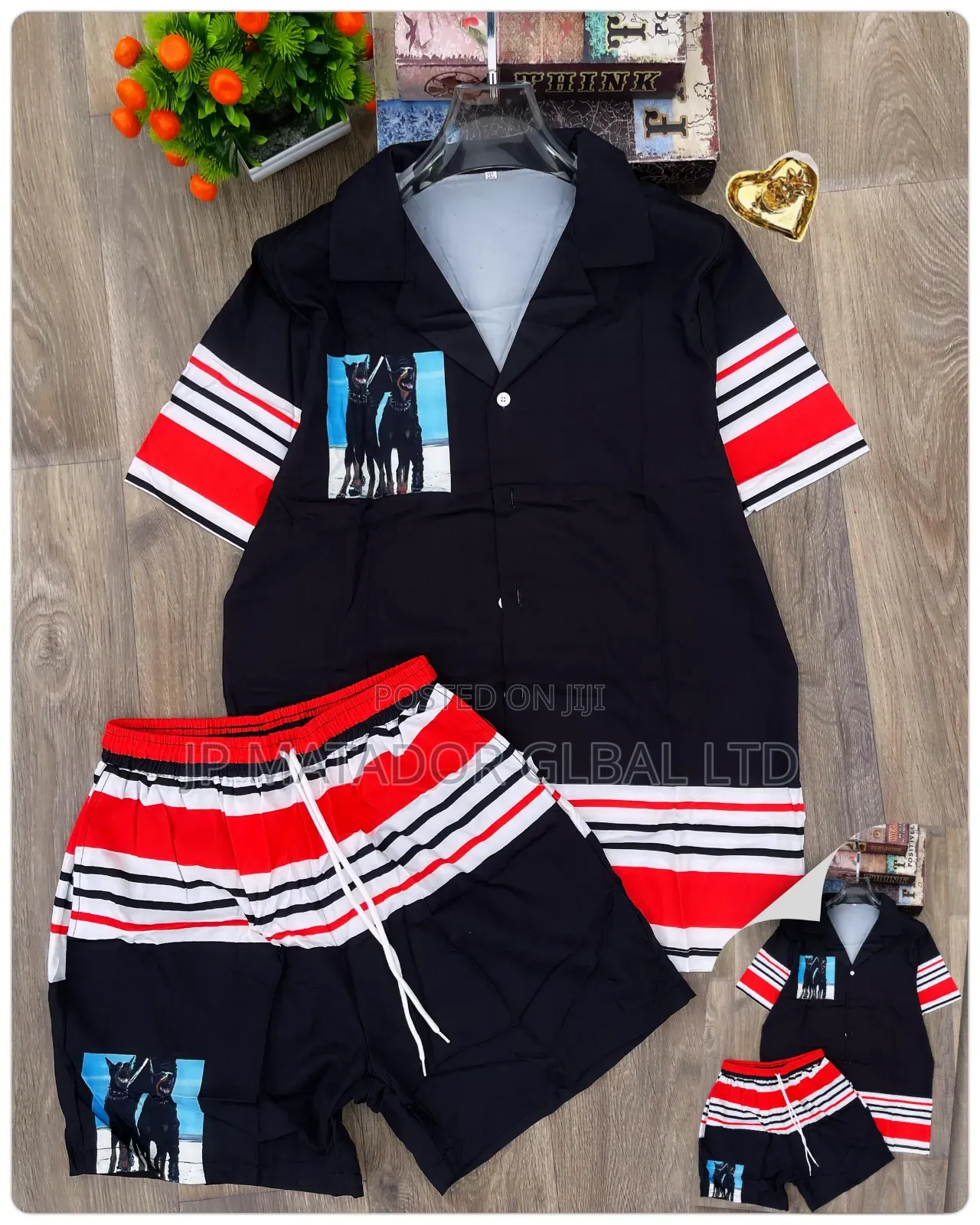 Executive! Men's Wear Vintage Up and Down Shirt and Short