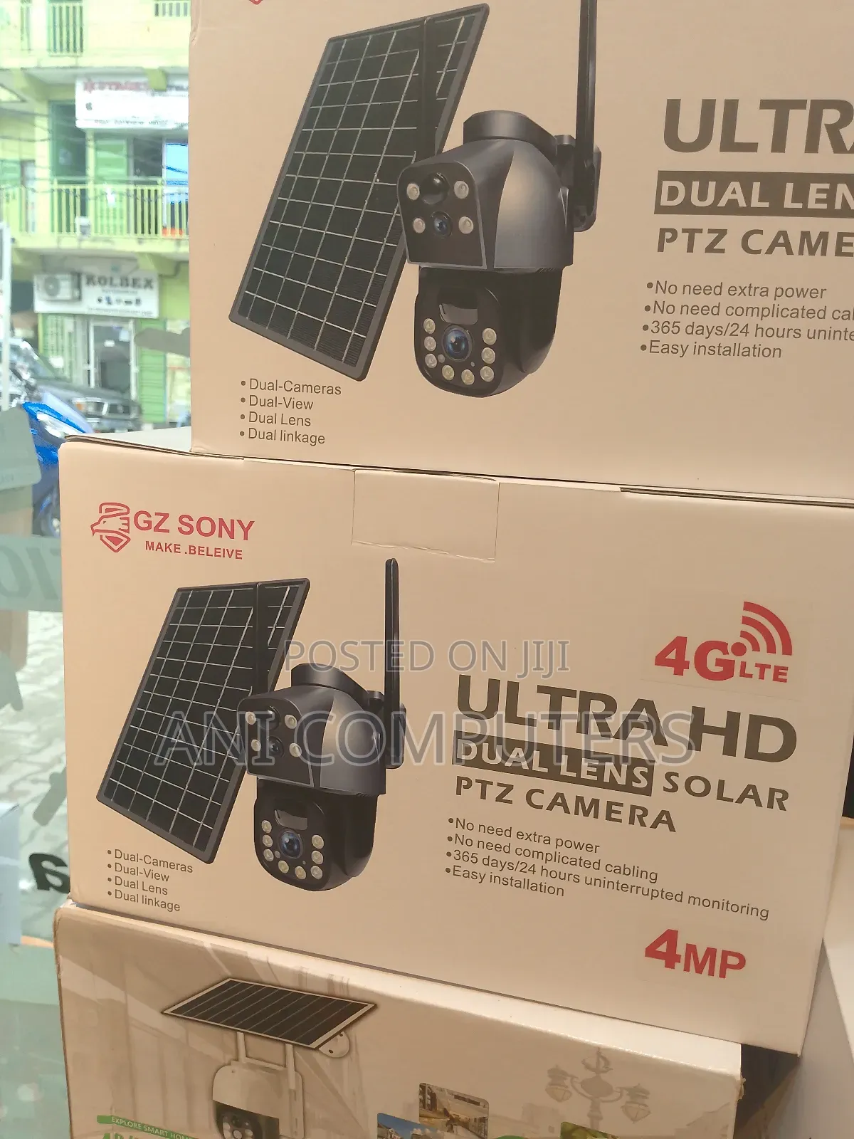 Gz Sony 4g Ultra Hd Dual Lens Solar Ptz Camera 4mp