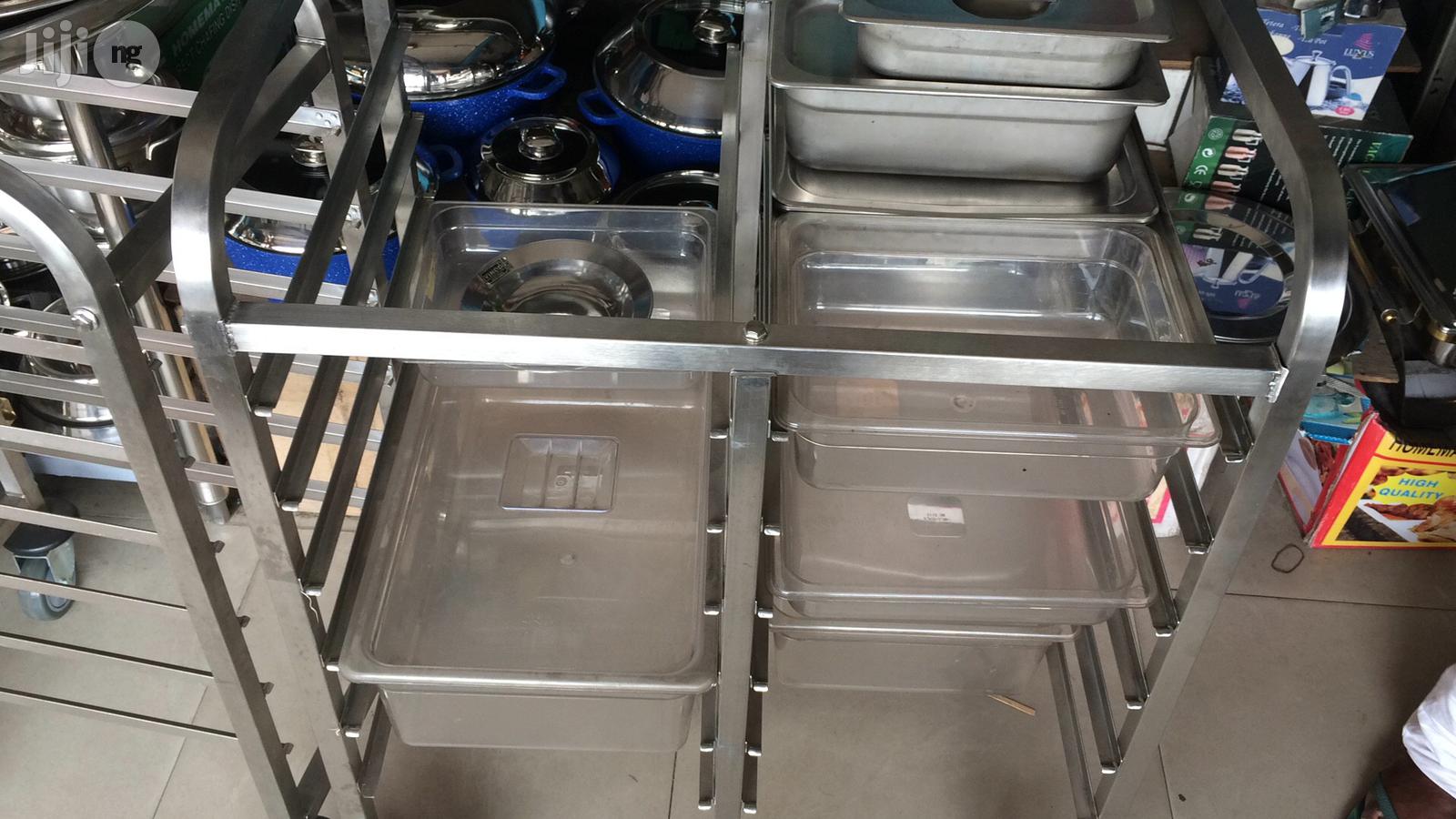 Industrial Food Trolley Stainless Steel 18/10