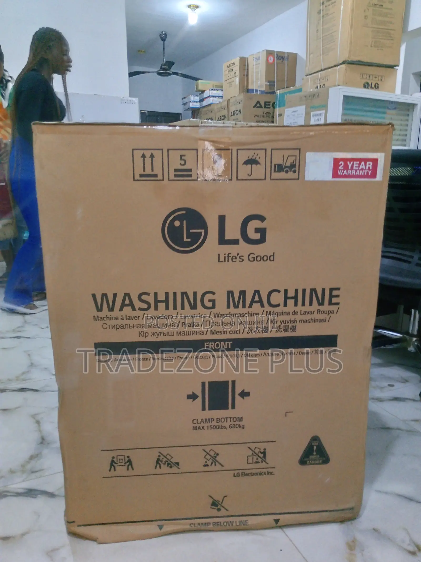 Durable LG F4v9bcp2ee 12/8kg Front Load Washing Machine