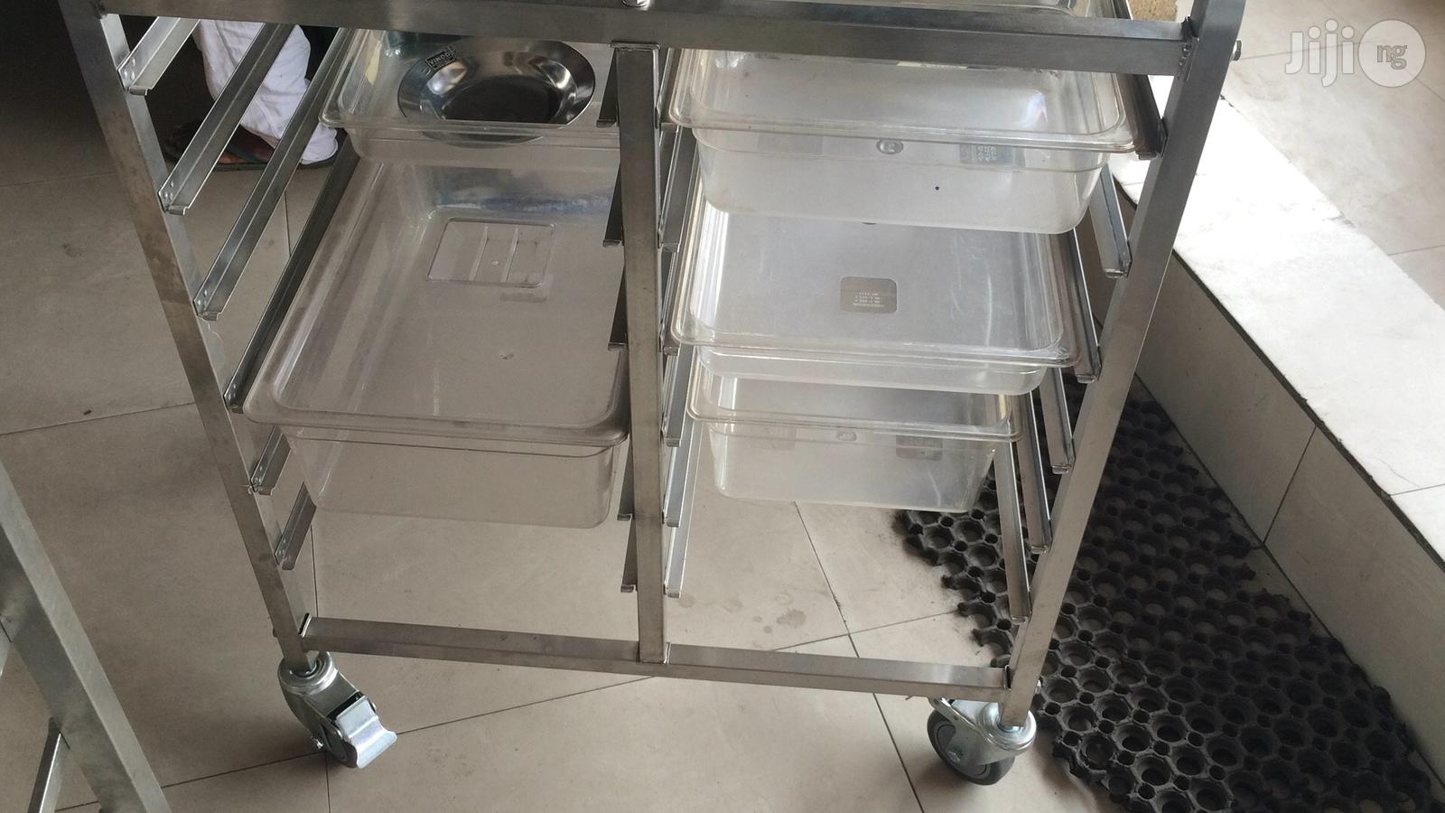 Industrial Food Trolley Stainless Steel 18/10