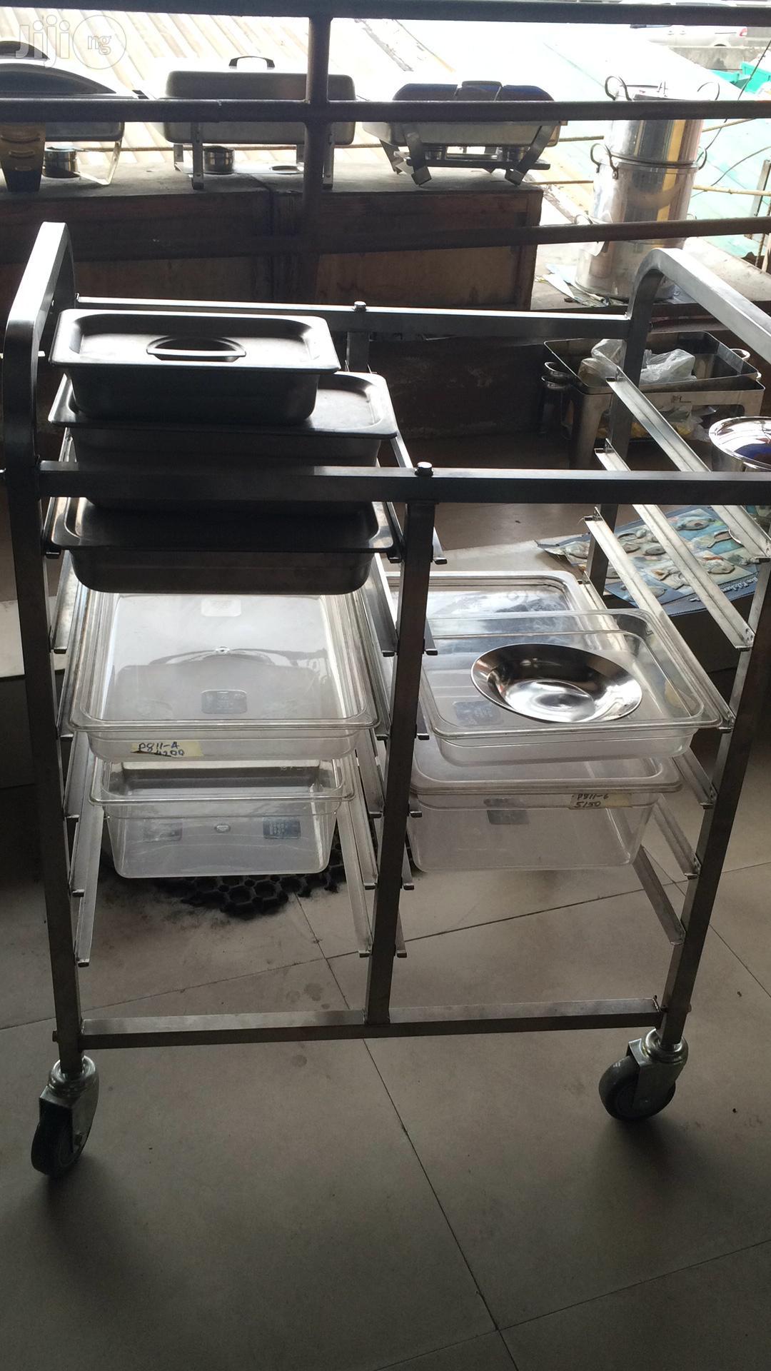 Industrial Food Trolley Stainless Steel 18/10