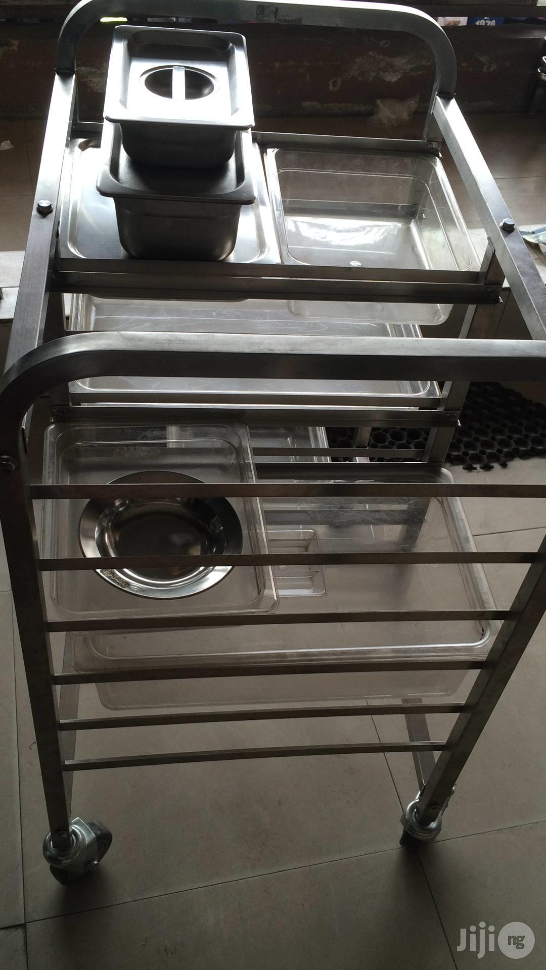Industrial Food Trolley Stainless Steel 18/10